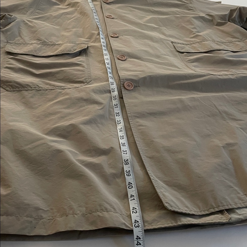 Frankie Shop Beige Hooded Button Front Oversized Parka - Picture 9 of 16